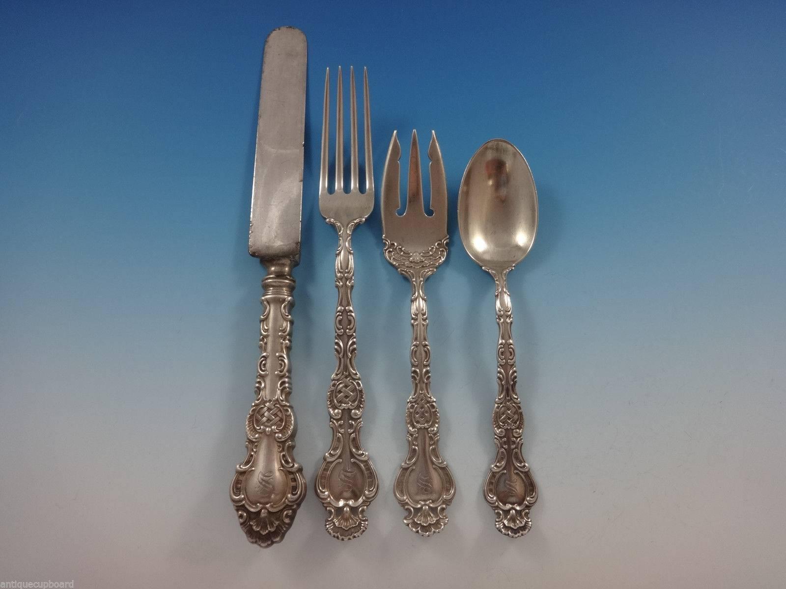 Regent by Durgin Sterling Silver Flatware Set Service 161 Pieces Huge Rare In Excellent Condition In Big Bend, WI