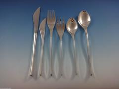 Vision by International Sterling Silver Flatware Set Eight Service 48 Pieces