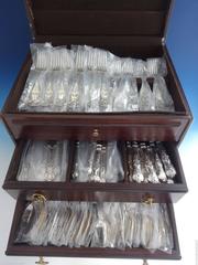 King by Dominick & Haff Sterling Silver Flatware Set Service 144 Pieces Shell