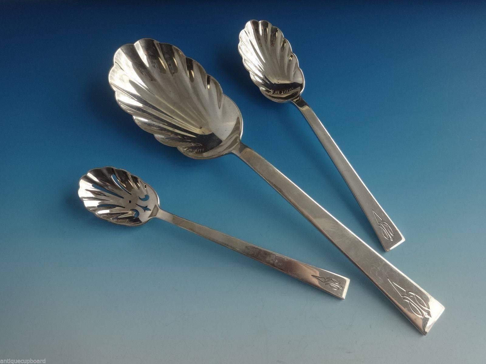 Mid-20th Century Continental by International Sterling Silver Flatware Set Owned By Rosa Ponselle