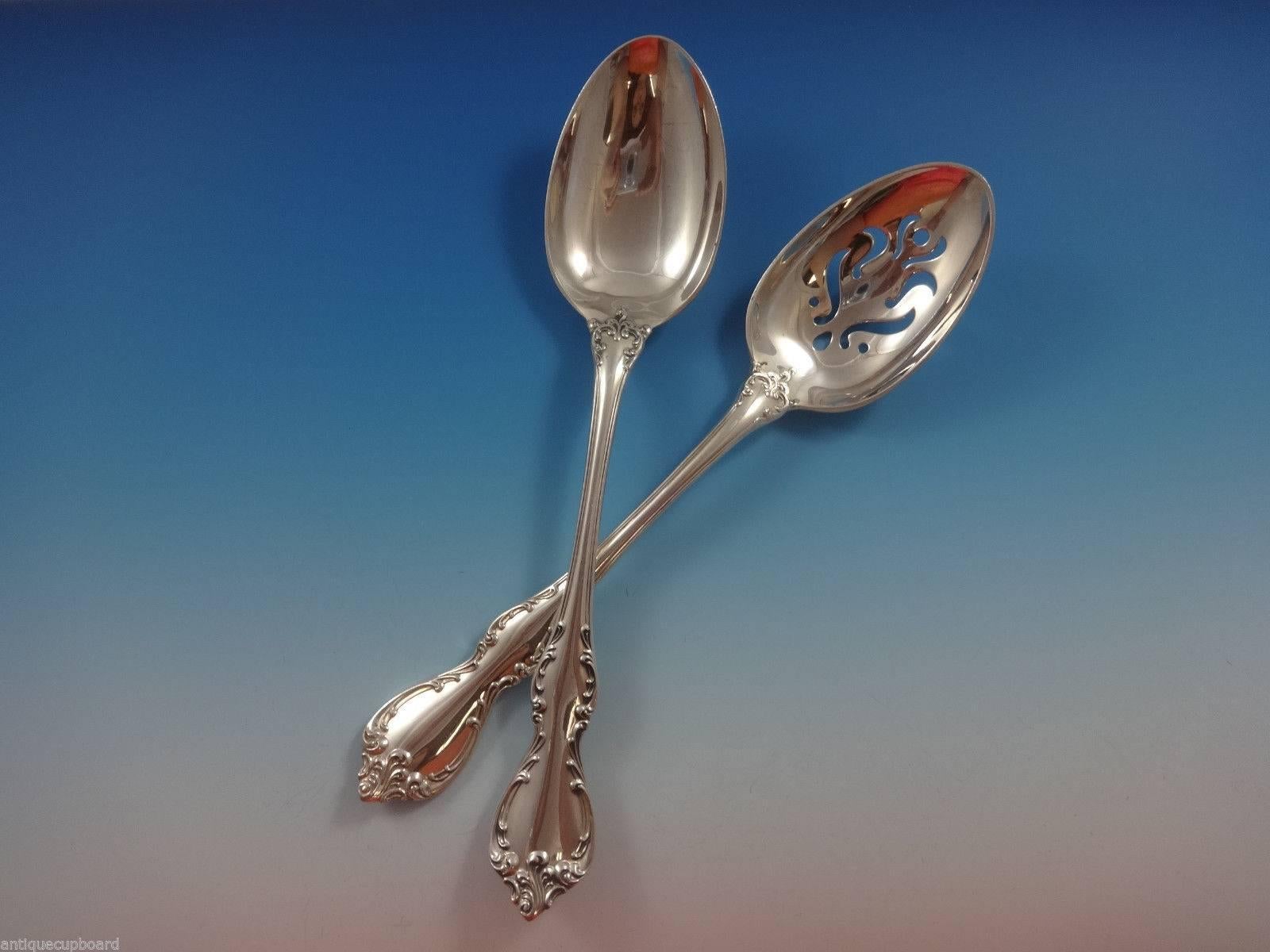 Debussy by Towle Sterling Silver Flatware Set for 12 Service, 67 Pieces In Excellent Condition For Sale In Big Bend, WI