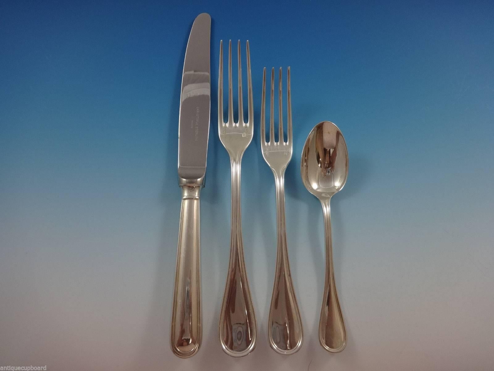 Albi by Christofle Sterling Silver Flatware Service Set for 12 Dinner 118 Pieces In Excellent Condition In Big Bend, WI