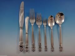 Royal Danish by International Sterling Silver Flatware Set 12 Service, 86 Pieces