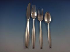 Diamond by Reed & Barton Sterling Silver Flatware Set of 38 Pieces, Gio Ponti