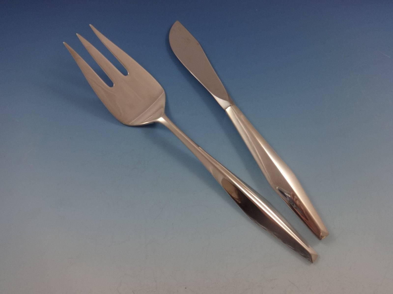 Mid-20th Century Diamond by Reed & Barton Sterling Silver Flatware Set of 38 Pieces, Gio Ponti