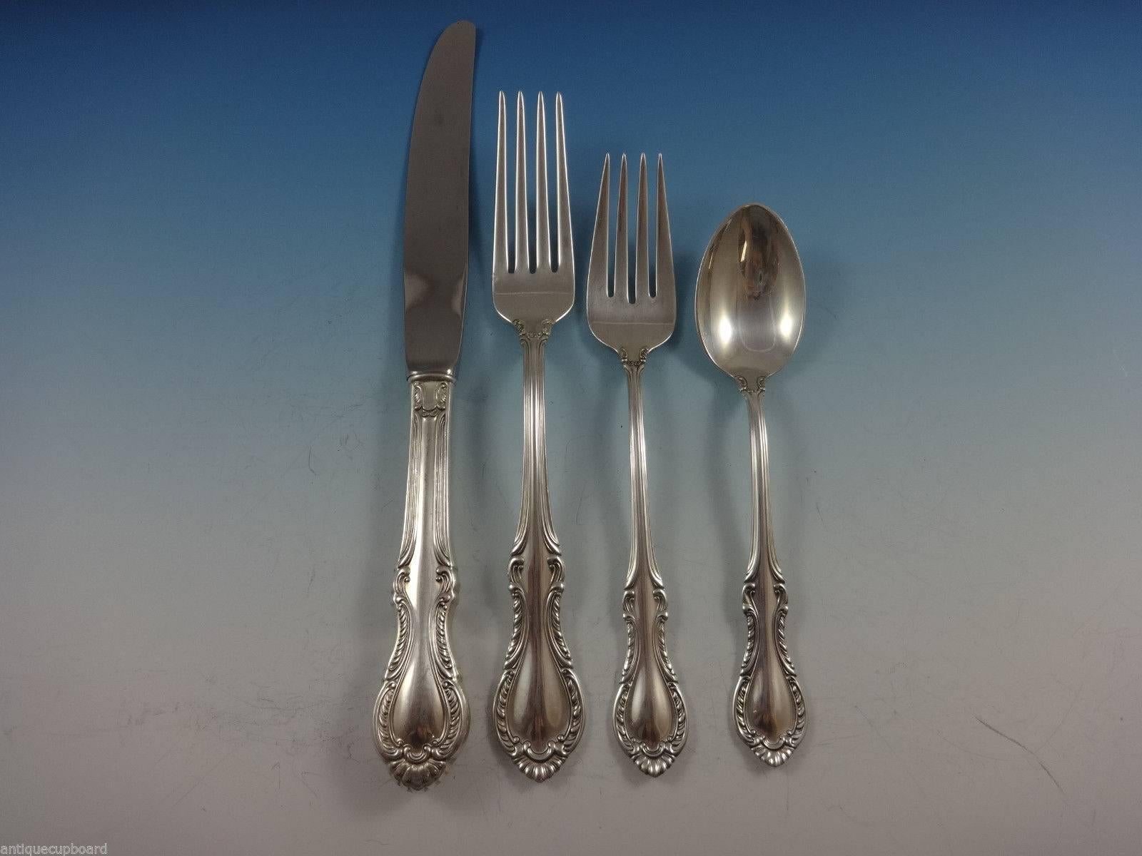 American Southern Colonial, International Sterling Silver Flatware Service 12 Set 94 Pcs For Sale