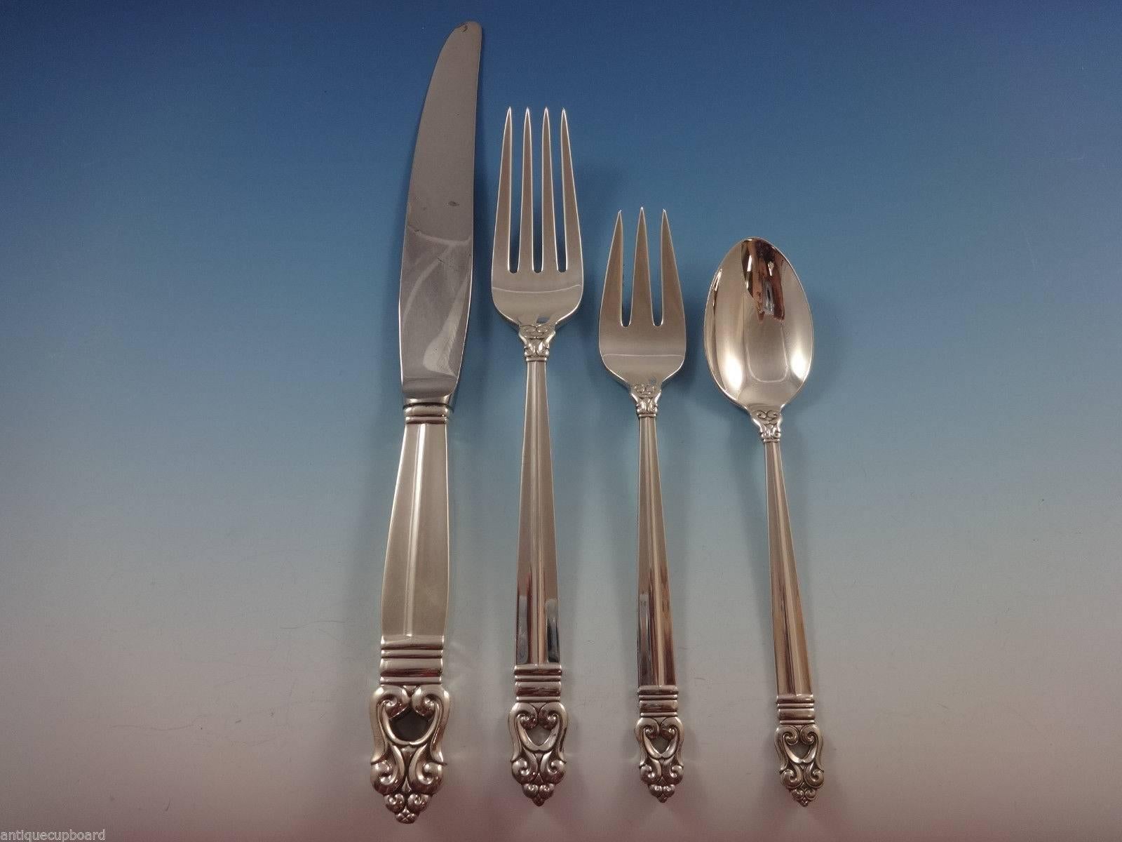 Cubertería para ocho personas Royal Danish by International Sterling Silver, 61 piezas Estadounidense en venta