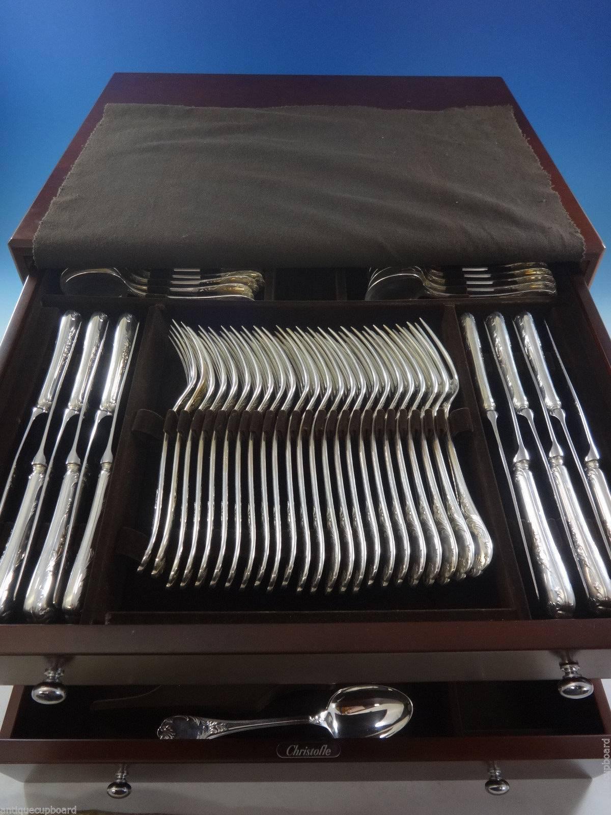 Marly by Christofle Sterling Silver Flatware Dinner Service 24 Set 159 Pieces 3
