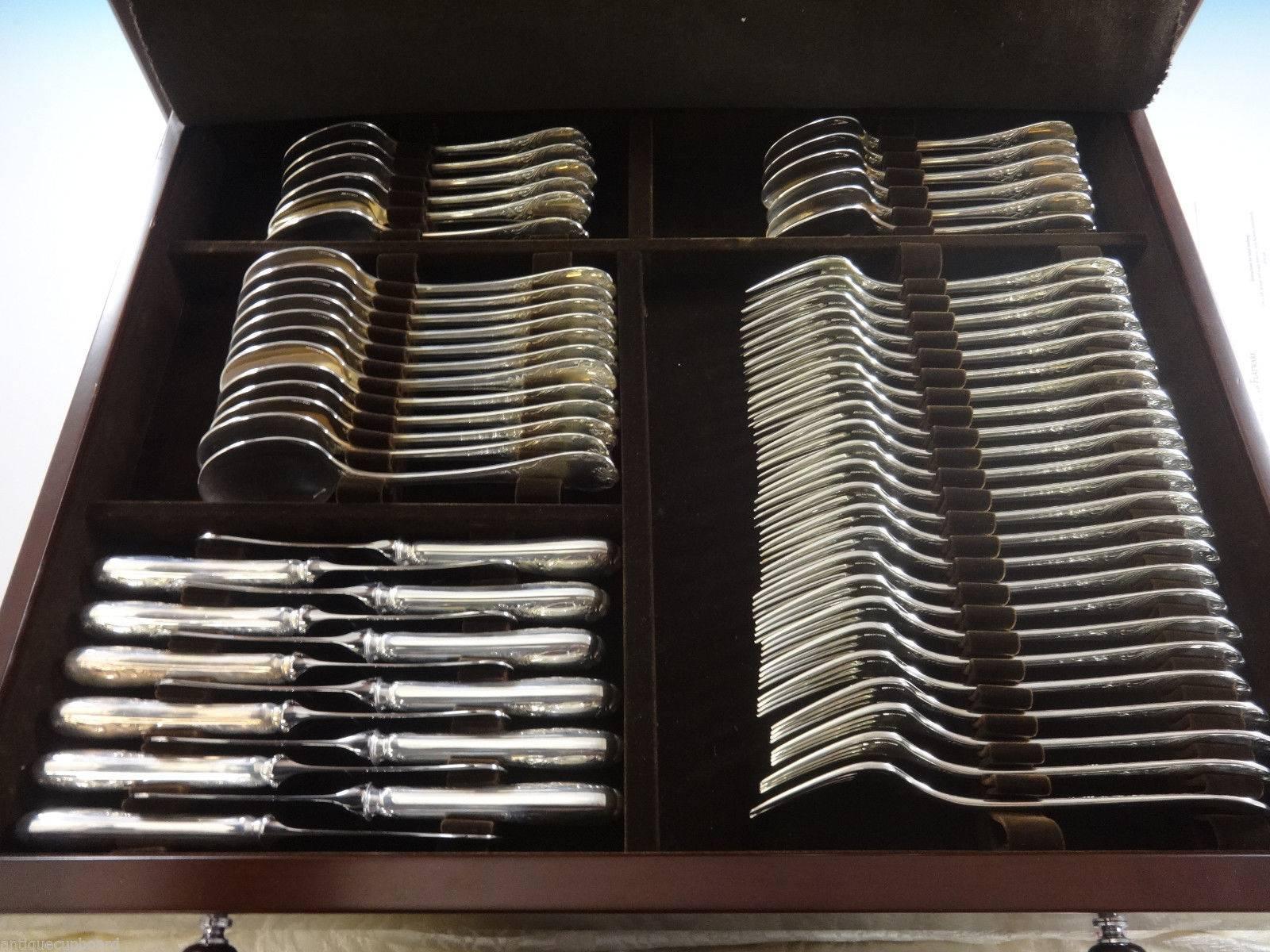 Marly by Christofle Sterling Silver Flatware Dinner Service 24 Set 159 Pieces 2