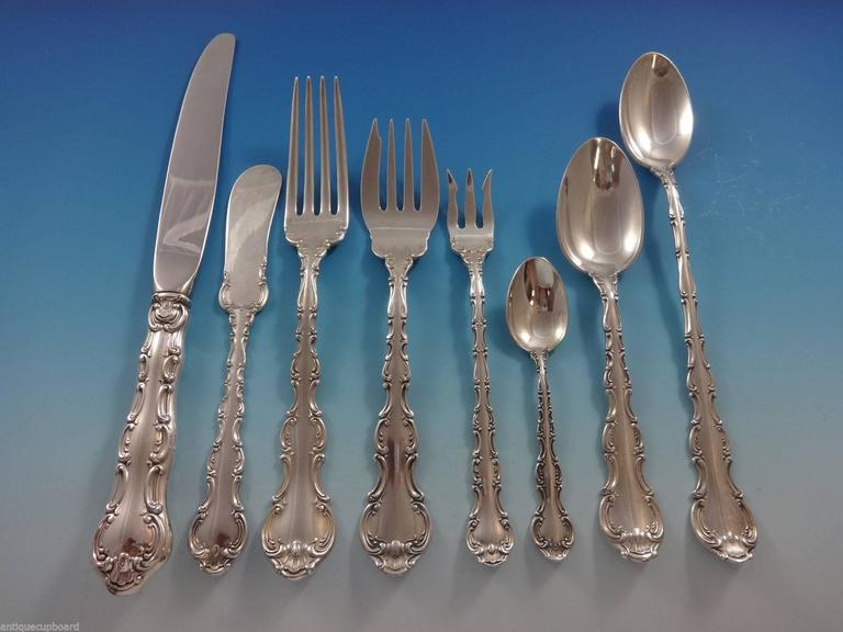 Strasbourg by Gorham Sterling Silver Flatware Place Size Set Service 63 Pieces 