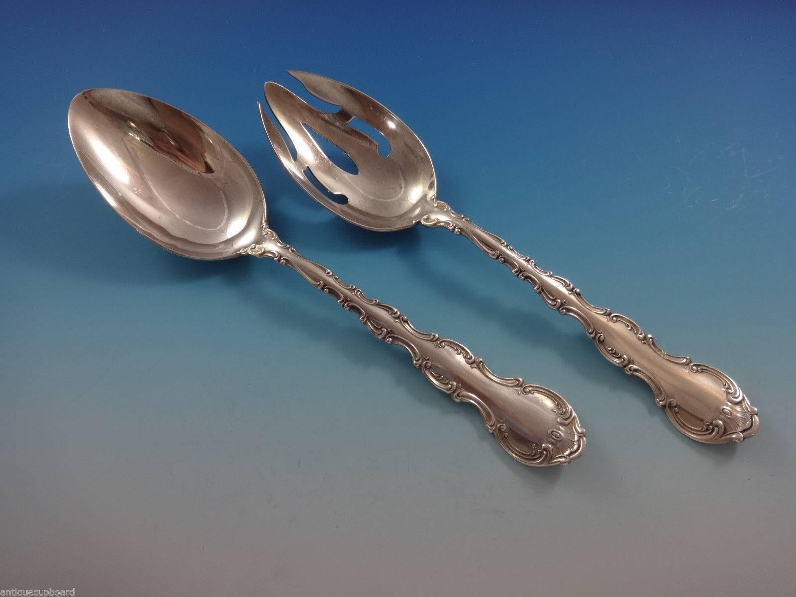 Late 19th Century Strasbourg by Gorham Sterling Silver Flatware Set for Eight Service 67 Pieces
