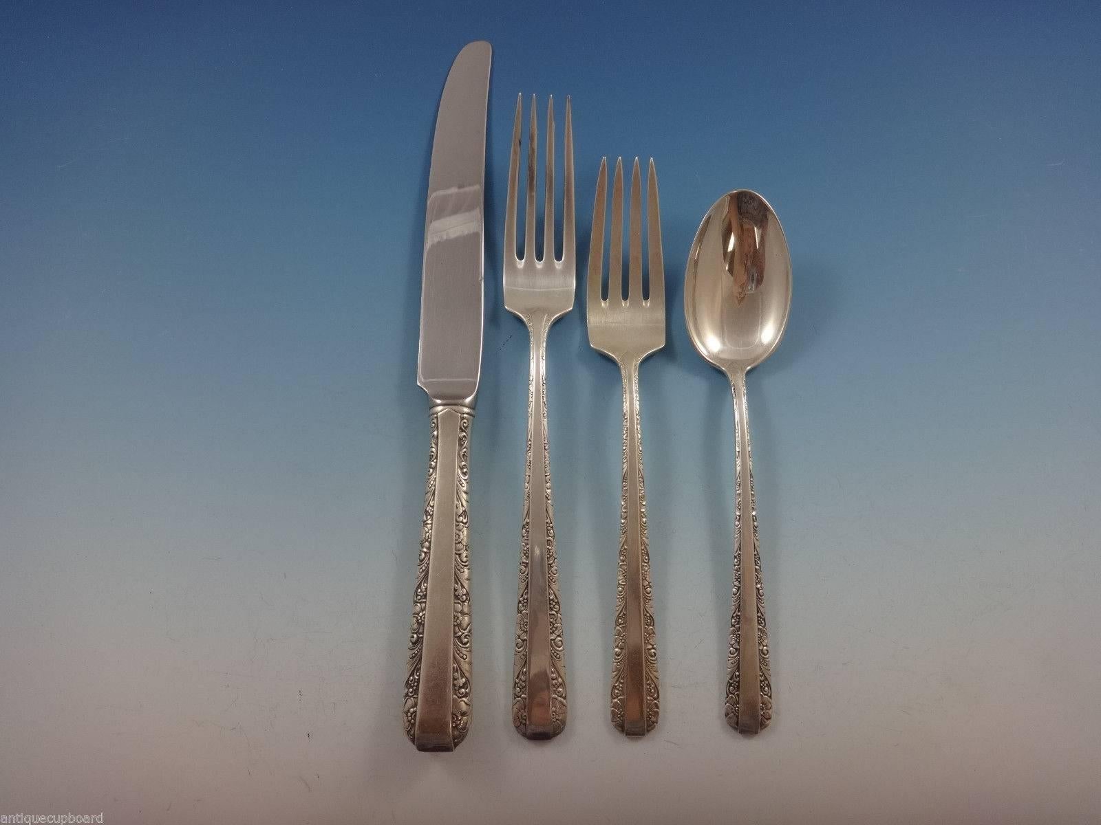 Candlelight by Towle Sterling Silver Flatware Set for Eight Service 50 Pieces In Excellent Condition In Big Bend, WI