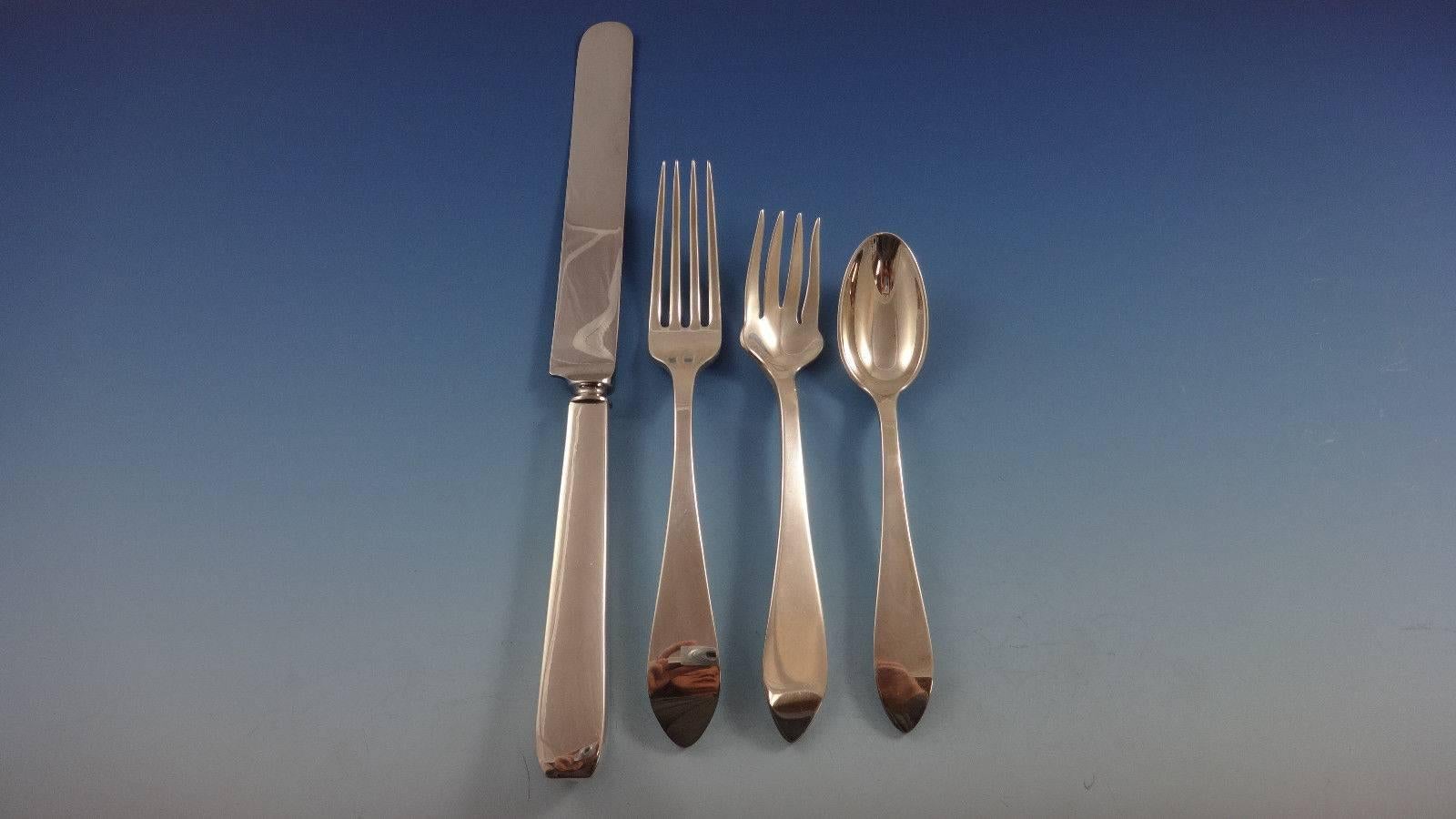Queen Anne by Tiffany & Co. Sterling Silver Service for 8 Flatware Set 42 Pcs In Excellent Condition In Big Bend, WI