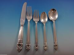 Royal Danish by International Sterling Silver Flatware Set for Eight, 52 Pieces