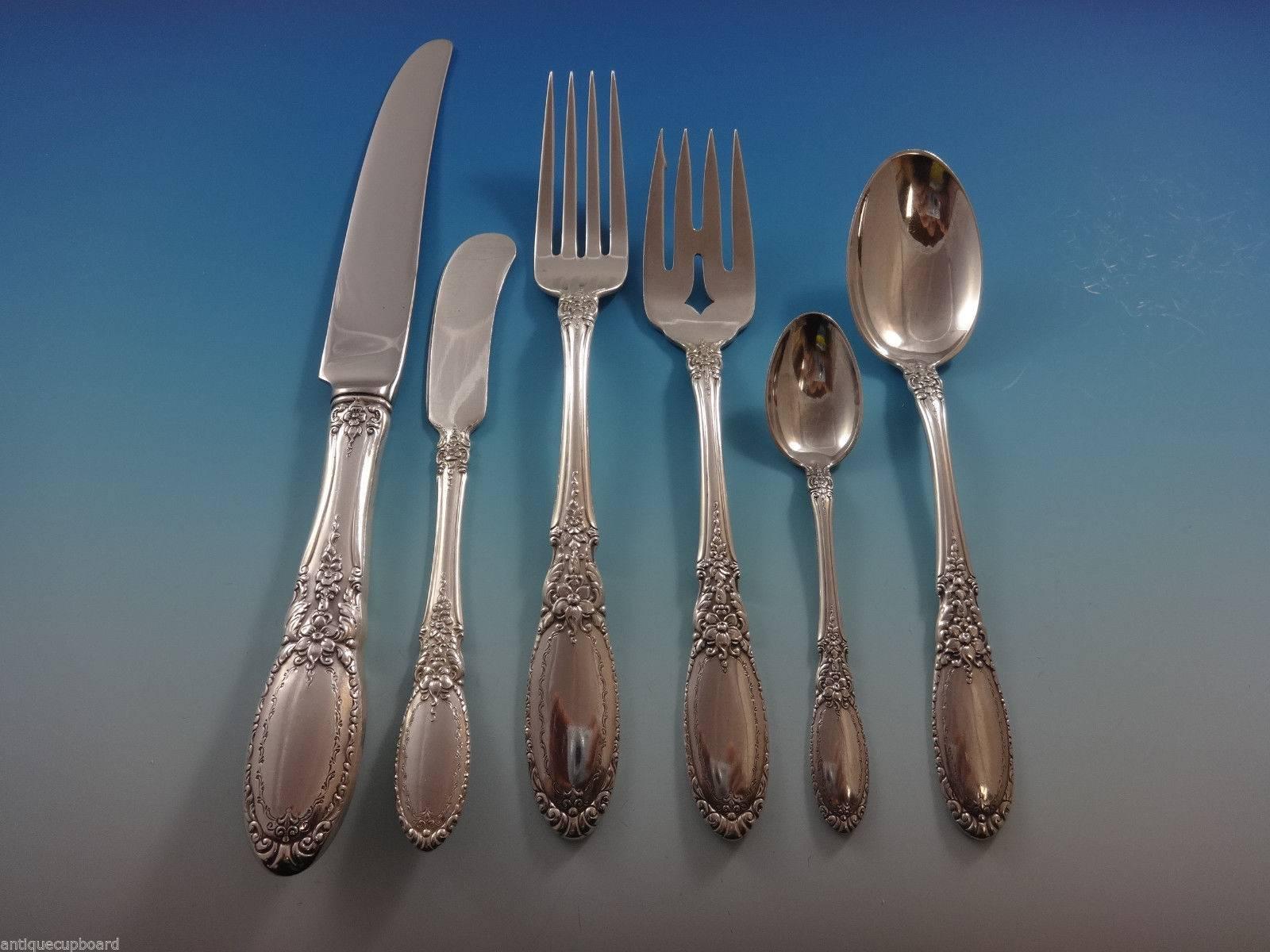 Old mirror by Towle sterling silver flatware set - 52 pieces. This set includes:

Eight knives, 8 7/8