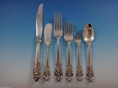 Grande Baroque by Wallace Sterling Silver Flatware Set for 12, 81 Pieces