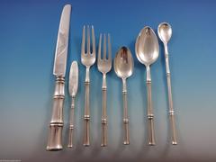 Bamboo by Tiffany Sterling Silver Flatware Set, 73 Pieces, Dinner