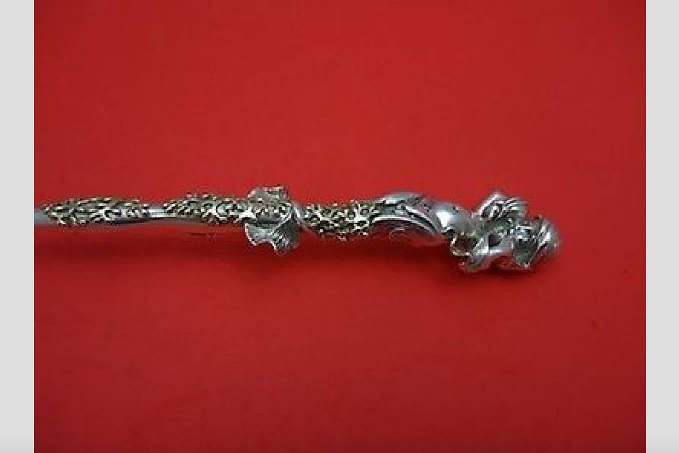 Tiffany & Co. Sterling Silver Punch Ladle, 3-D Mermaid Seaweed Dolphin Figural In Excellent Condition In Big Bend, WI