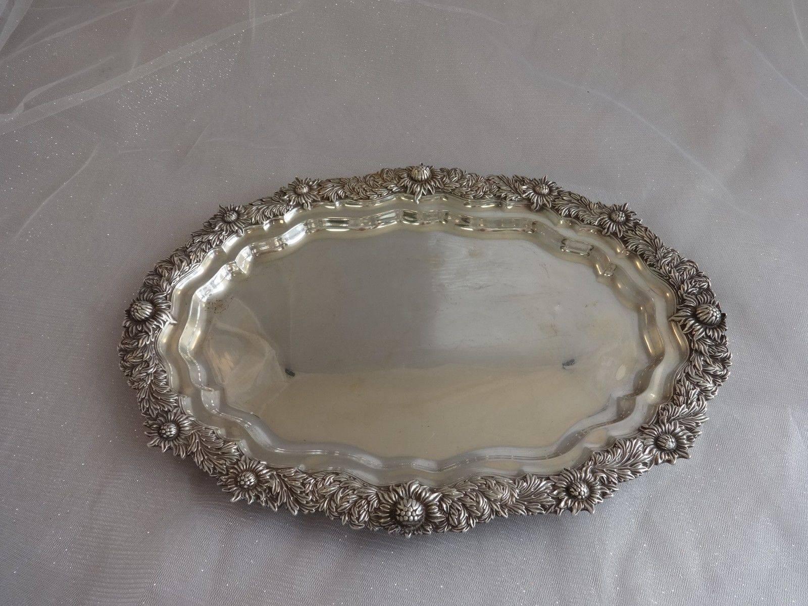 Chrysanthemum by Tiffany & Co. Sterling Silver Oval Tray 1