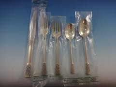 Columbine by Lunt Sterling Silver Flatware Set 12 Service 65 Pieces New Scarce