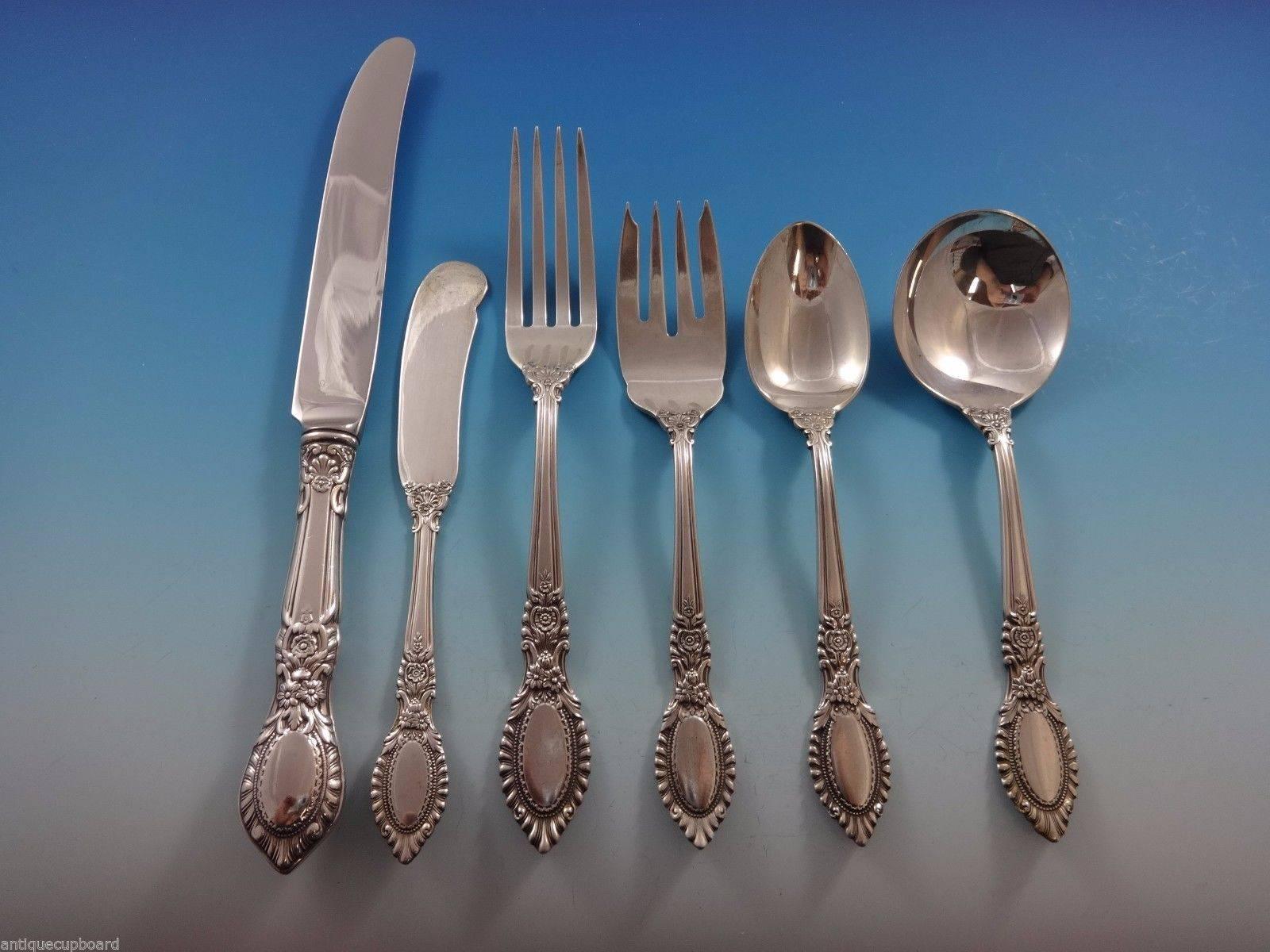 Beautiful Guildhall by Reed & Barton sterling silver flatware set of 51 pieces. This set includes: Eight knives, 9