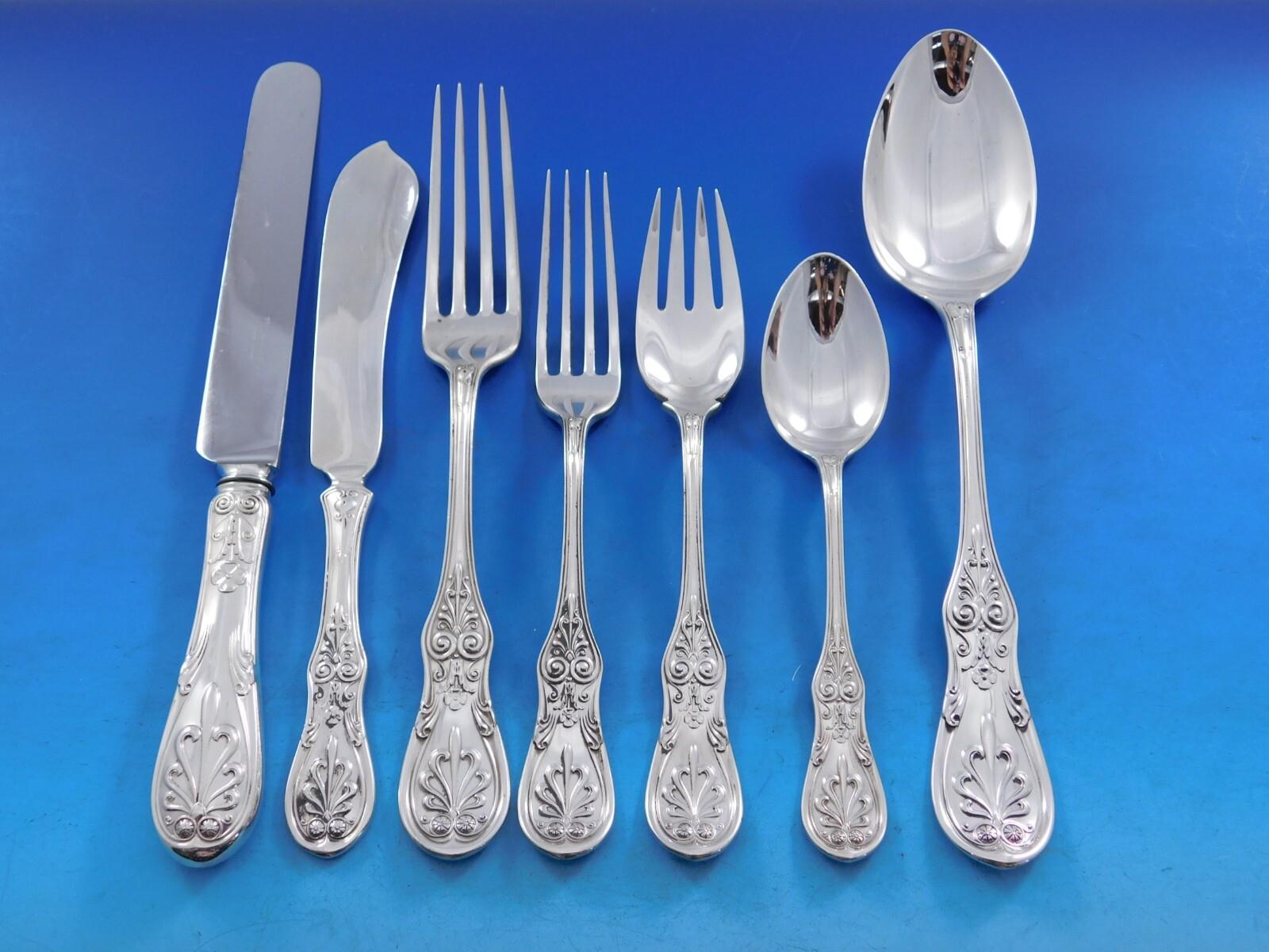 Saratoga par Tiffany & Co. Service de couverts en A Silver pour 12 pièces 91 pièces en vente 6