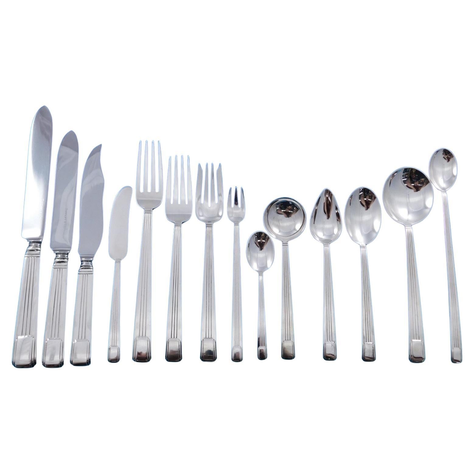Century by Tiffany and Co. Sterling Silver Flatware Set 8 Service 121 pcs Dinner