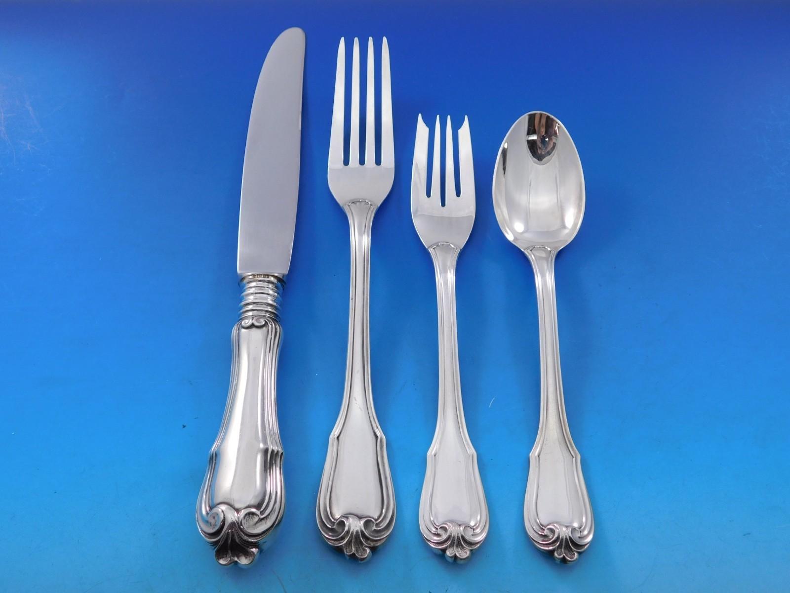 Borgia by Buccellati Italy Set di posate in argento Sterling Servizio 35 pezzi Cena in vendita 3