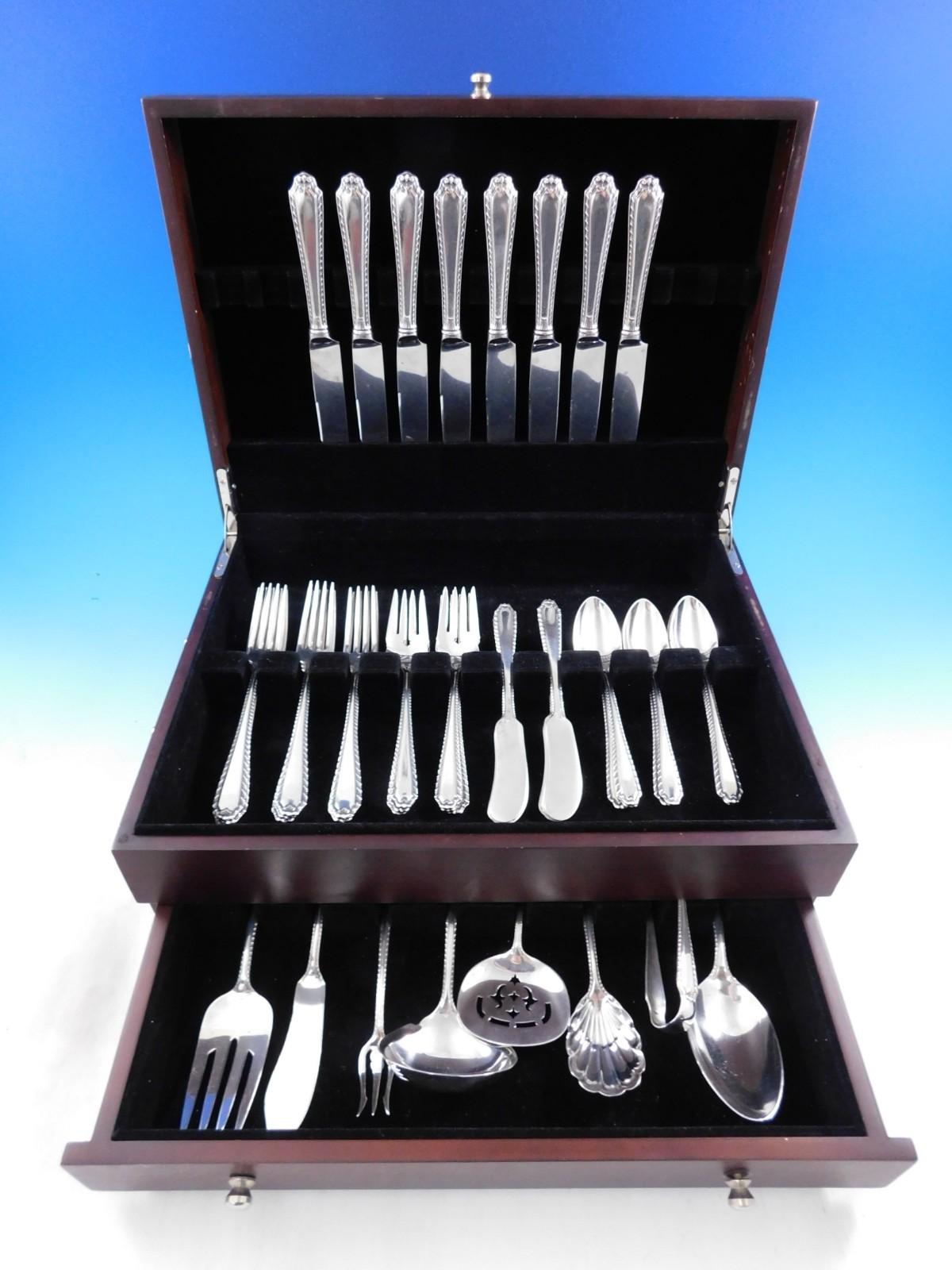 Hawthorne by Reed & Barton Sterling Silver Flatware Set for 8 Service 47 pieces For Sale 4