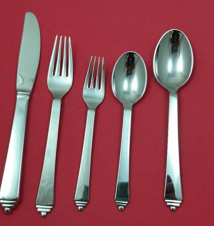 Pyramid by Jensen Stainless Steel Flatware Set for 12 Service 60
