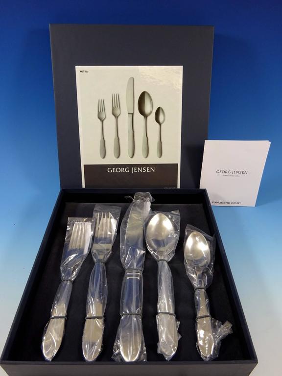 New Mitra by Jensen Stainless Steel Flatware Set for 12 Service