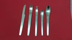 Arne Jacobsen by Georg Jensen Stainless Steel Flatware Set for 12 Service 60 Pcs