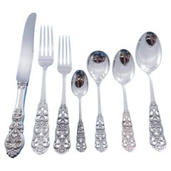 Valdres by Marthinsen Norway Sterling Silver Flatware Set Service 88 pcs Dinner