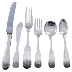 Basket of Flowers by Geblein Sterling Silver Flatware Set Service 96 pcs Dinner