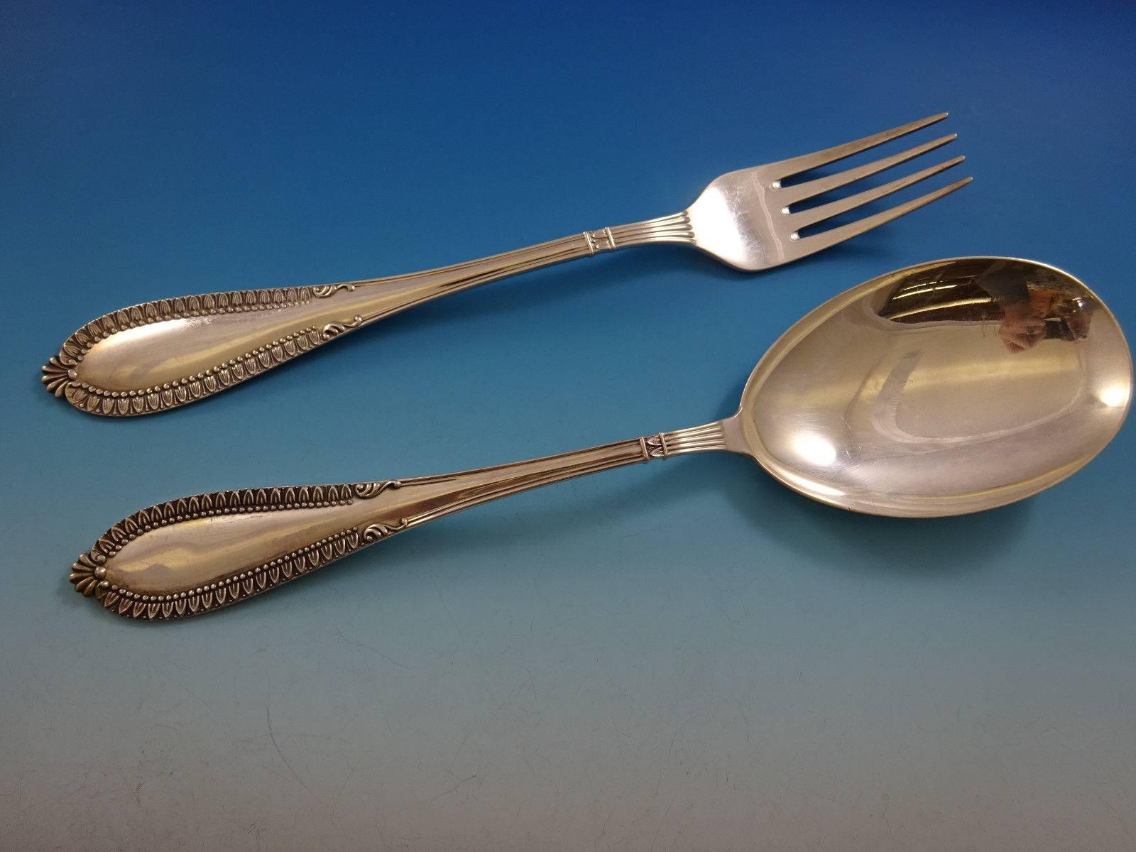 20th Century Gran Paris by Camusso Sterling Silver Flatware Set 12 Service Dinner and Lunch