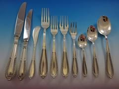 Gran Paris by Camusso Sterling Silver Flatware Set 12 Service Dinner and Lunch