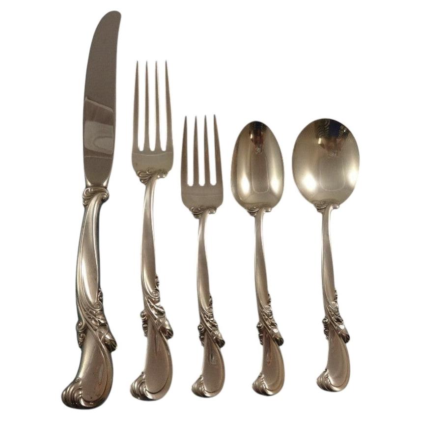 Set di posate "Waltz of Spring" di Wallace in argento sterling - Servizio da tavola da 48 pezzi