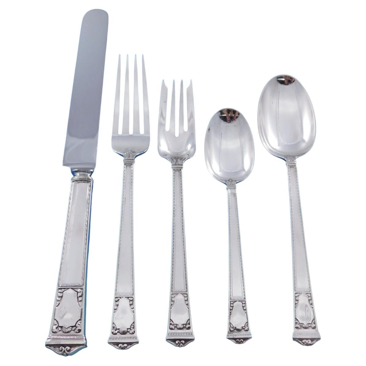 San Lorenzo by Tiffany & Co Sterling Silver Flatware Service Set 40 piece Dinner For Sale