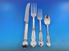 Besteckset „Gothic Jewish German 800 Silver“ von Julius Herz, 211-teilig