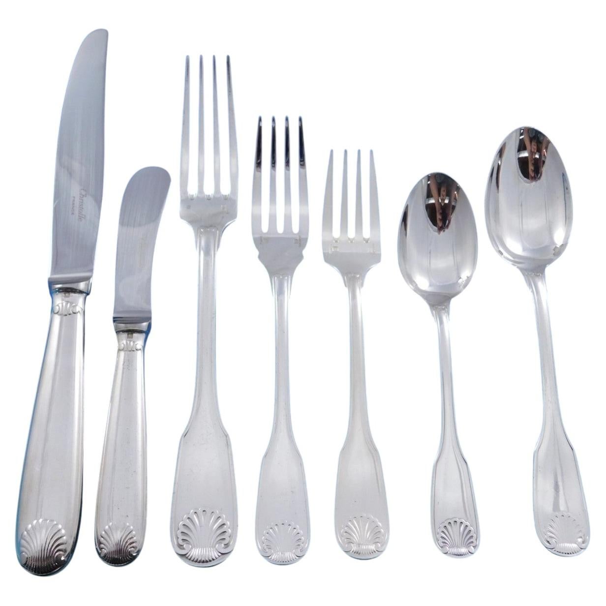 Pre-owned Christofle Arcantia Vendome  Silverplate Flatware Set 24 Service 180 Pcs Dinner