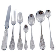 Service de couverts « Audubon » de Tiffany en argent sterling pour 10 couverts, 74 pièces