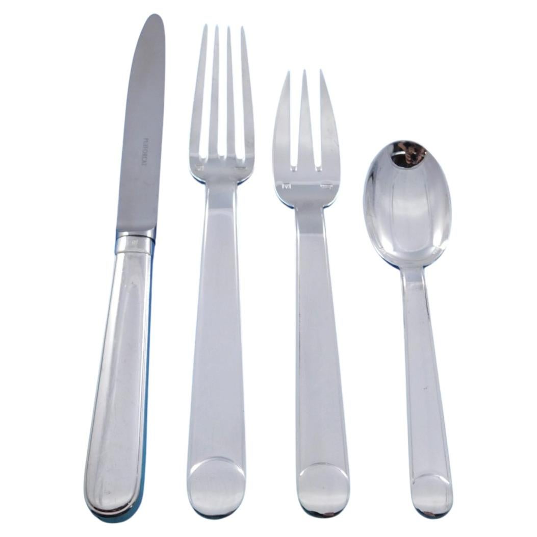 Pre-owned Puiforcat Normandie By Silverplate Flatware Set For 12 Service 60 Pieces