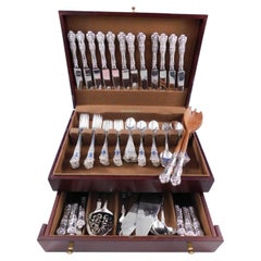 Ensemble de couverts « Queens » de Birks en argent sterling, pour 12 couverts, 94 pièces, Canada