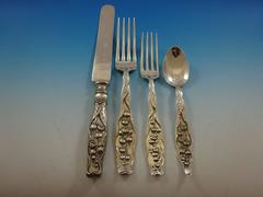 Lily of the Valley by Whiting Sterling Silver Flatware Service Set of 48 Pieces