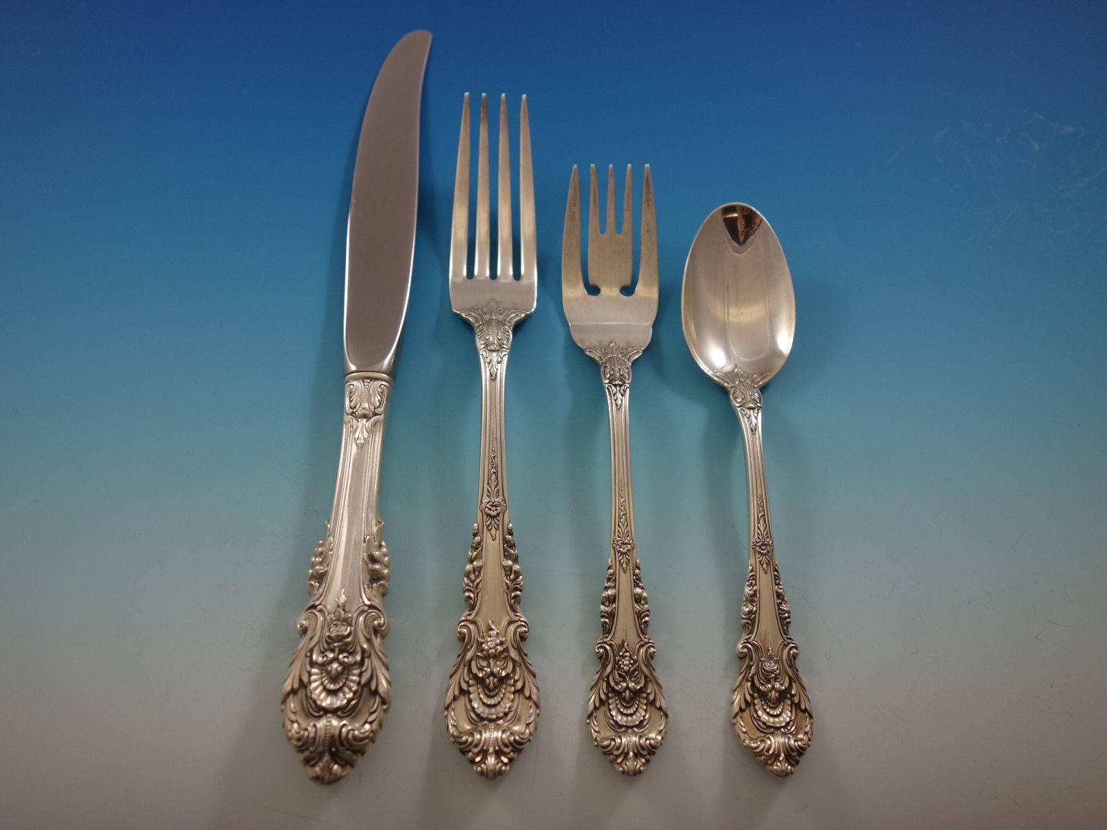 Sir Christopher by Wallace Sterling Silver Flatware Set 113 Pcs Dinner Size Huge 1