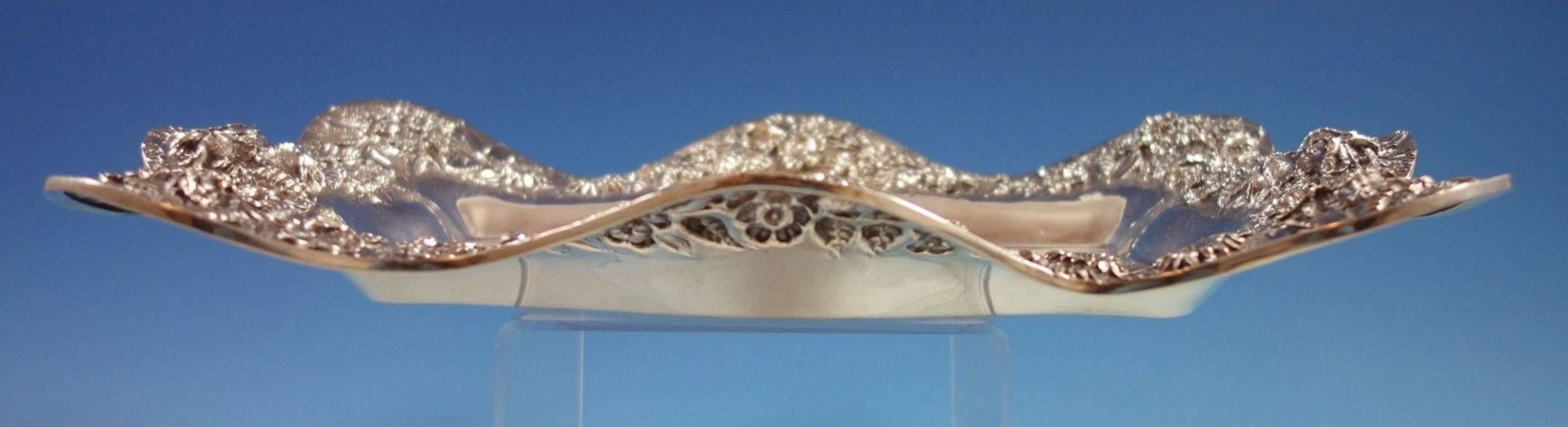20th Century Baltimore Rose by Schofield Sterling Silver Platter with Wavy Edge, Marked #1480