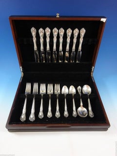 Chateau Rose by Alvin Sterling Silver Flatware Set for 8 Service 40 Pieces
