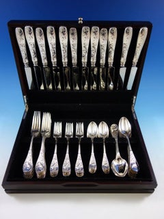 Audubon by Tiffany & Co Sterling Silver Flatware Set 12 Service 60 Pieces Dinner