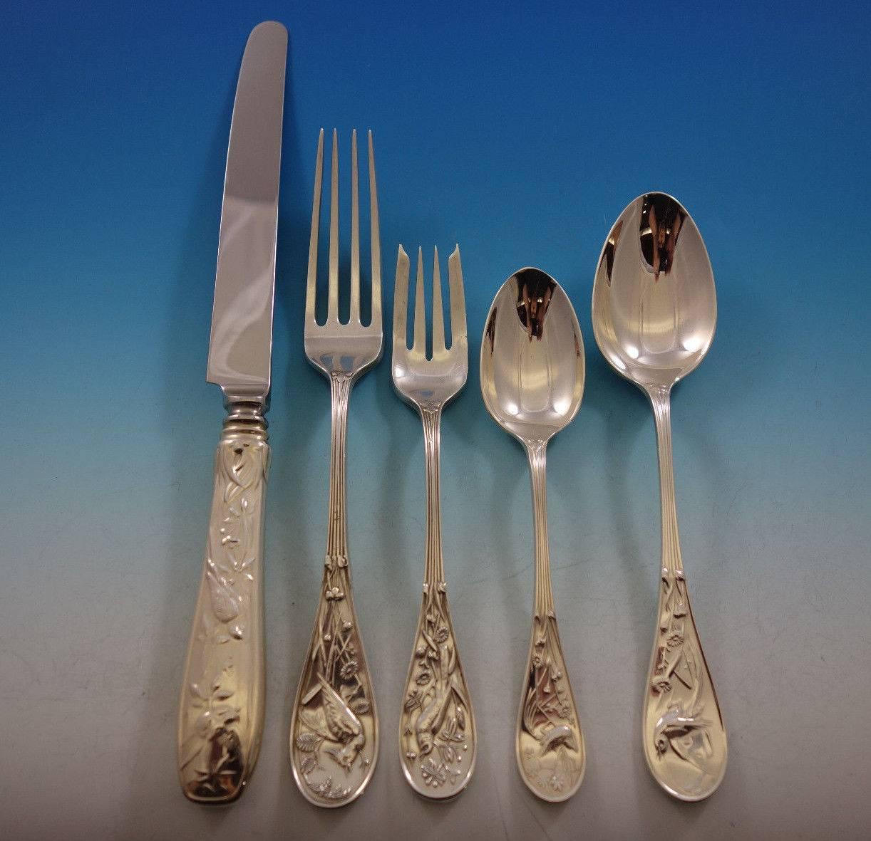 Audubon by Tiffany & Co Sterling Silver Flatware Set 12 Service 60 Pieces Dinner 4