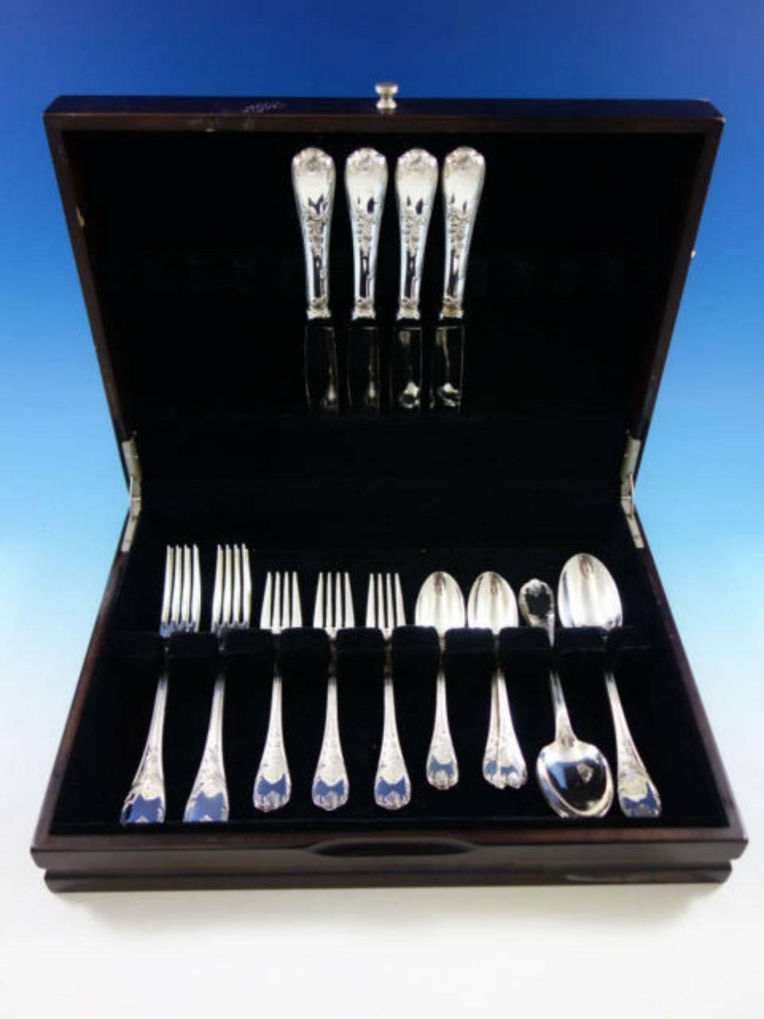 Marly by Christofle France sterling silver flatware set of 20 pieces. Great starter set! This set includes: Four dinner size knives, 9 5/8